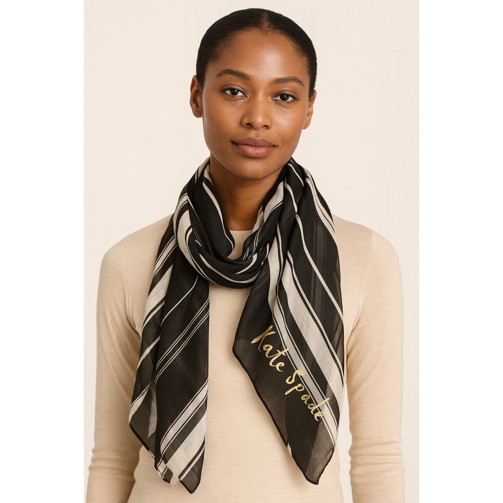Kate Spade Oblong Striped Scarf